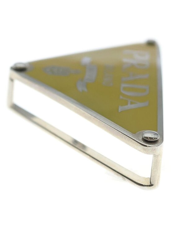 Prada Triangle Logo Metal Belt Buckle Yellow main image 5